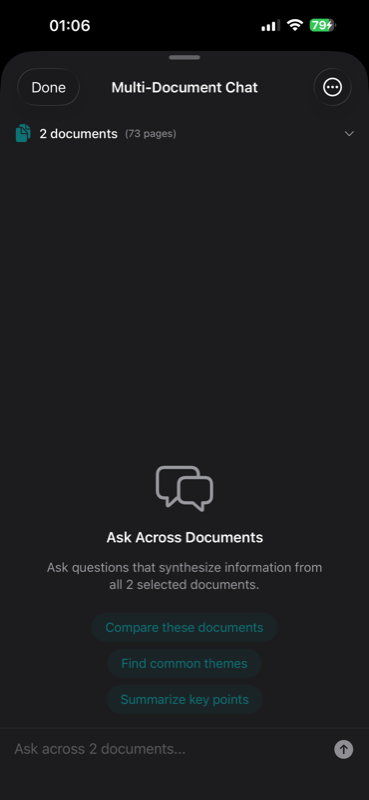 Multi-document chat across PDFs